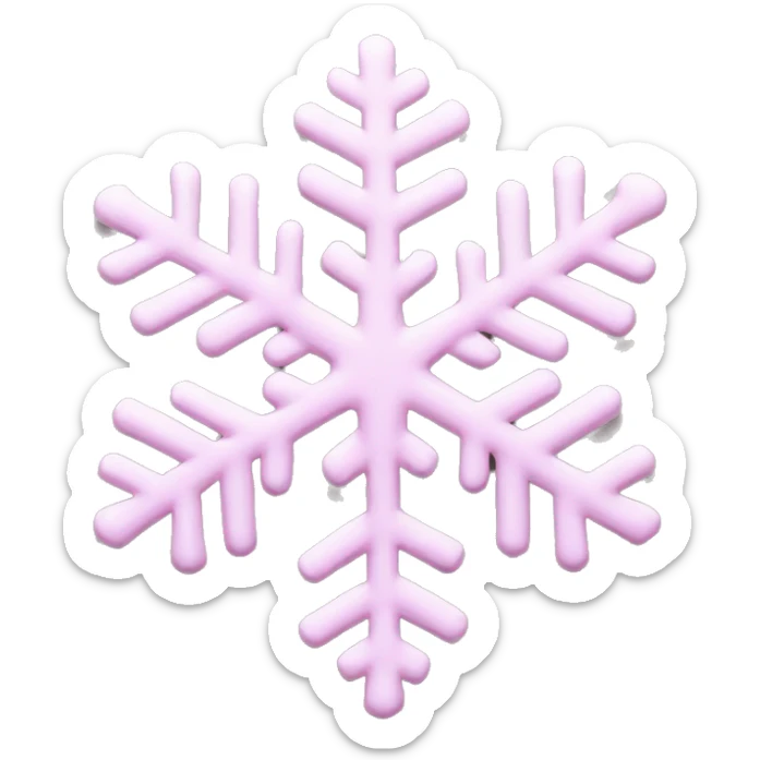 pastel pink snowflake  sticker