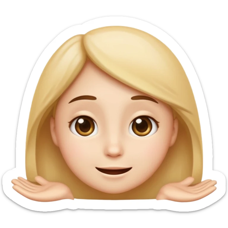 I want an emoji like of hapiness with love calm eyes and cute and with aaa i finally did it moment feeling sticker