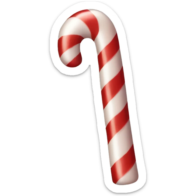 Candy cane sticker