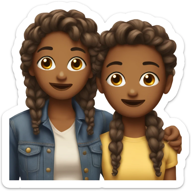 2 pretty best friends  sticker