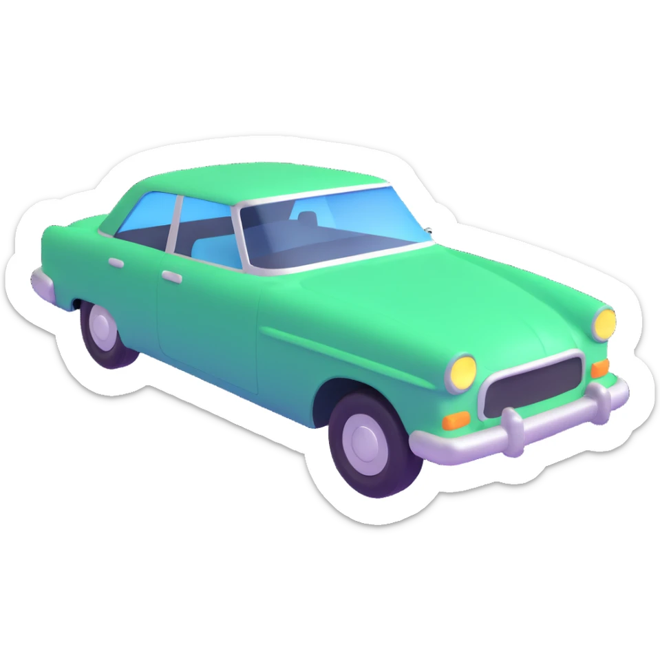 Make the transparent film stand out, floating and partially off the car, to show the application process, elegant 3D style sticker