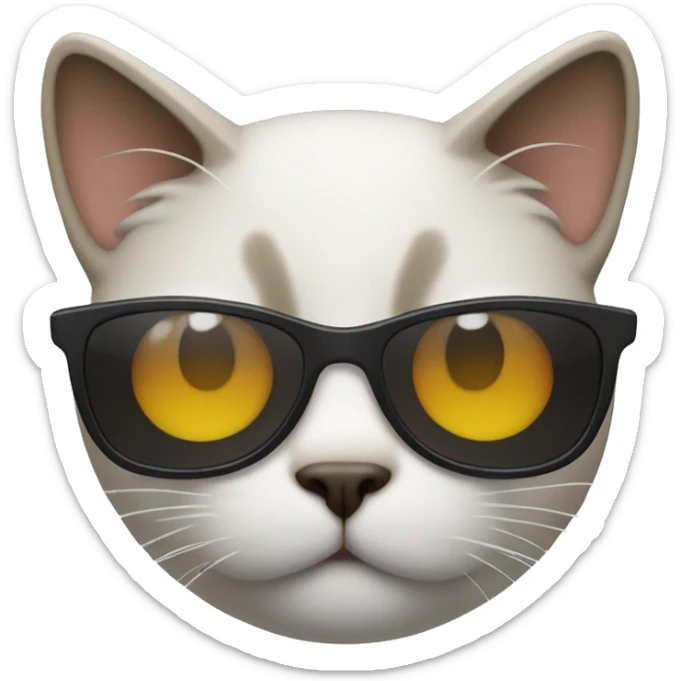 Cat with sunglasses sticker