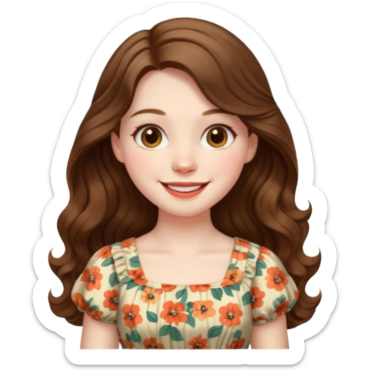 vintage girl sticker