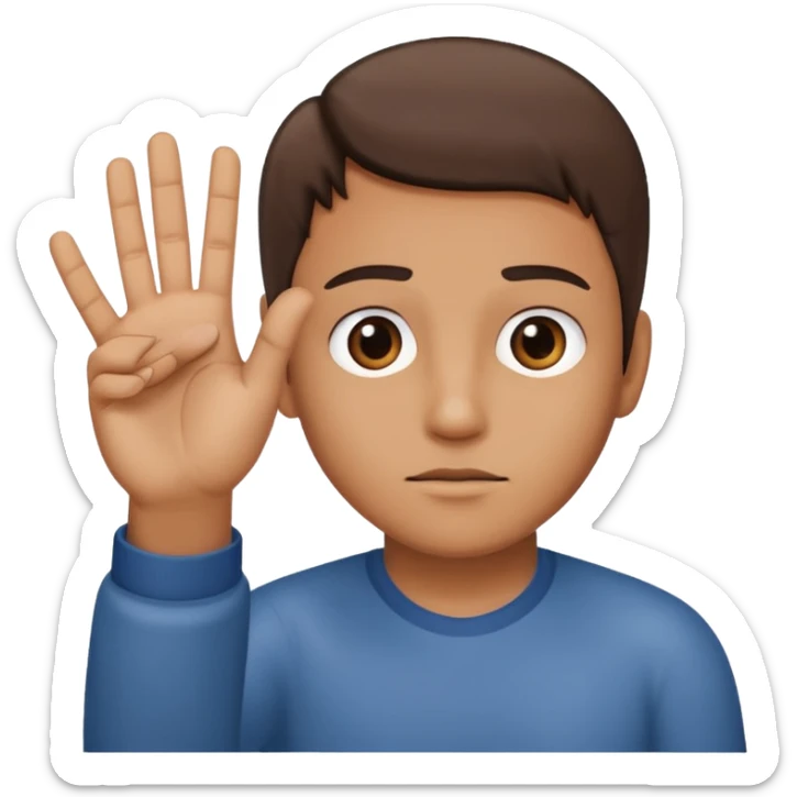 une main qui dit stop et on peut voir l'homme derriere sticker