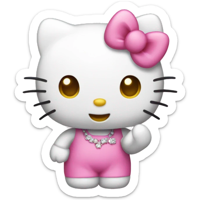 Pink hello kitty sticker