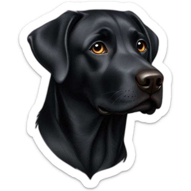 Black Labrador retrievr sticker