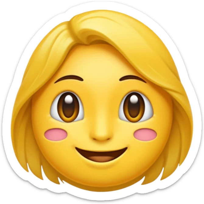 Maracujá estilizado, amarelo vibrante, carinha fofa e expressiva, traços simples em estilo emoji, fundo transparente. sticker