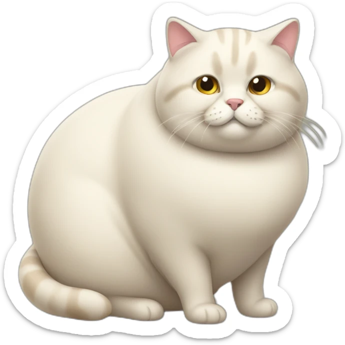 Fat cat sticker
