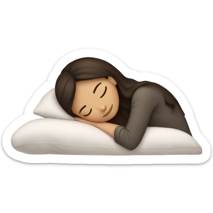 Brunette girl sleeping sticker