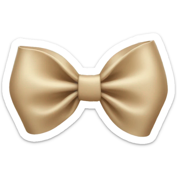 Beige  bow sticker