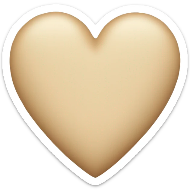 beige heart sticker