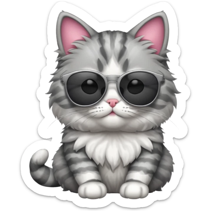 Cat with sunglasses sticker