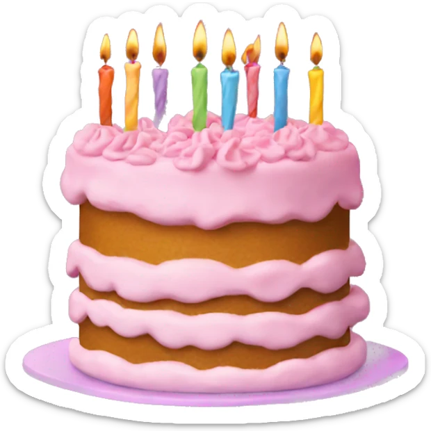 Birthday cake sticker