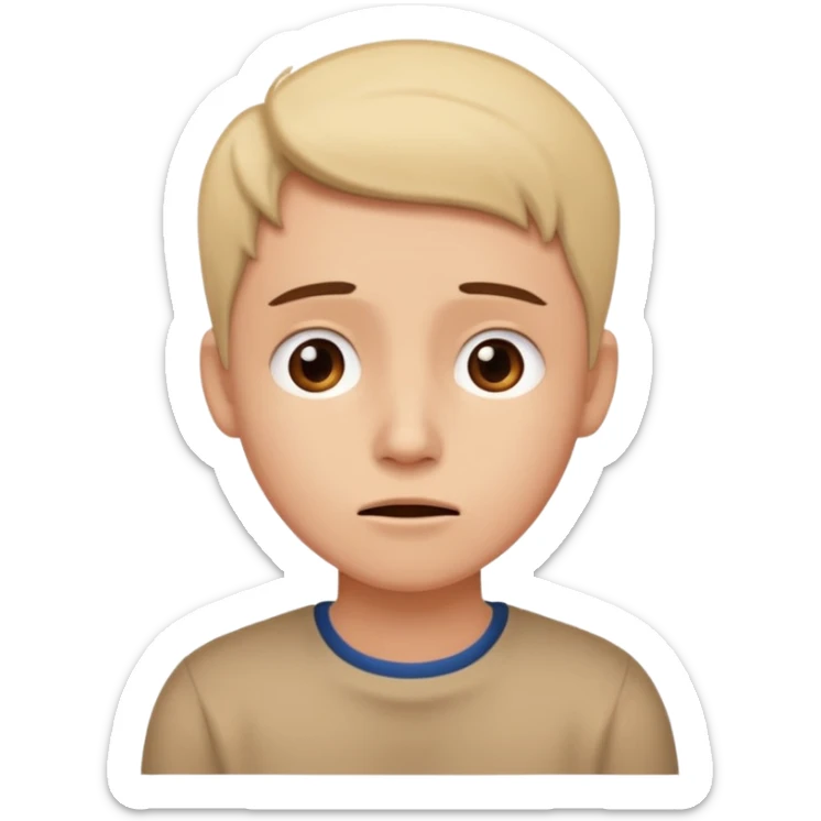 A person talking to the audience his age is 30 with deep feeling of sadness additionally lovely face sticker