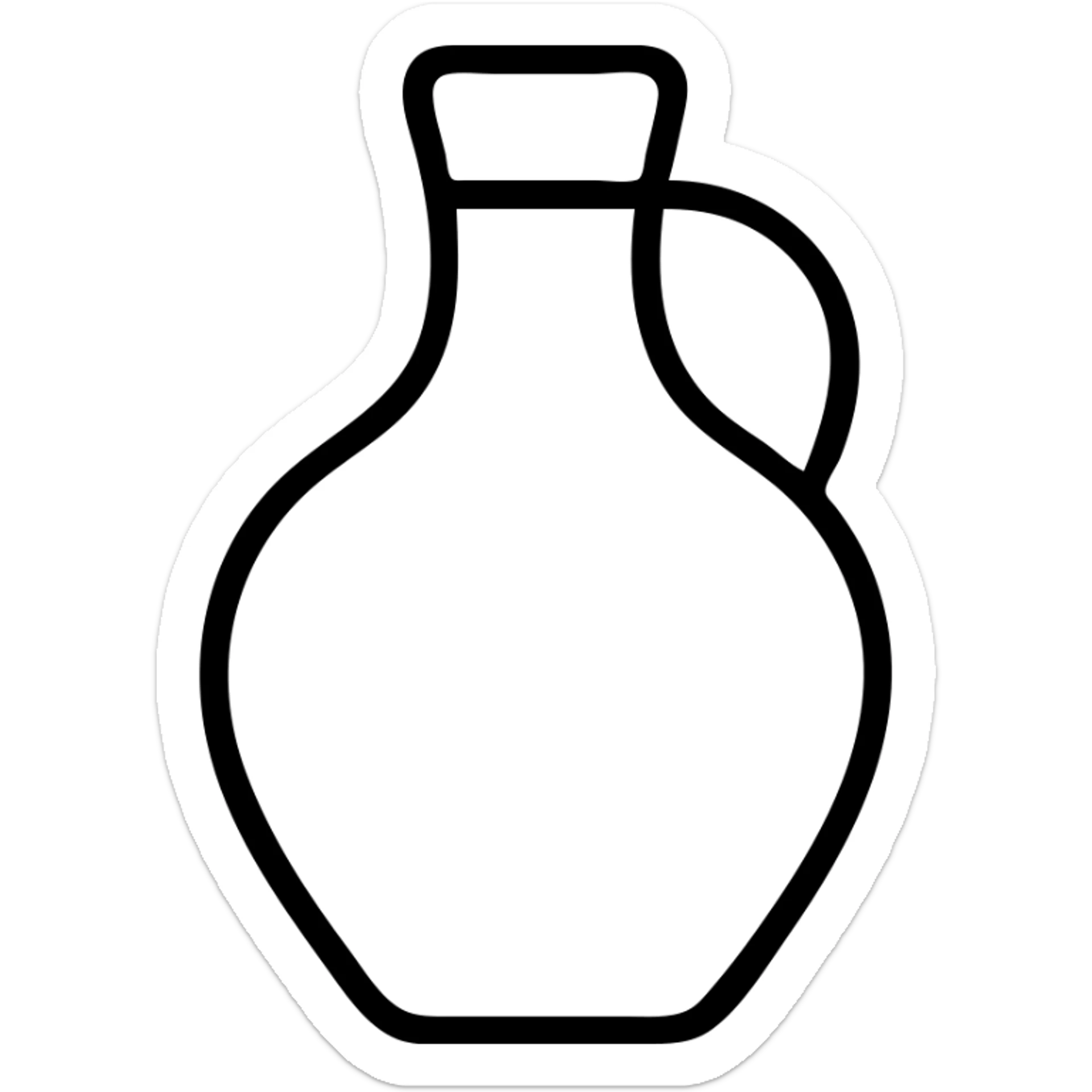 traditional Turkish water bottle icon with clean lines sticker