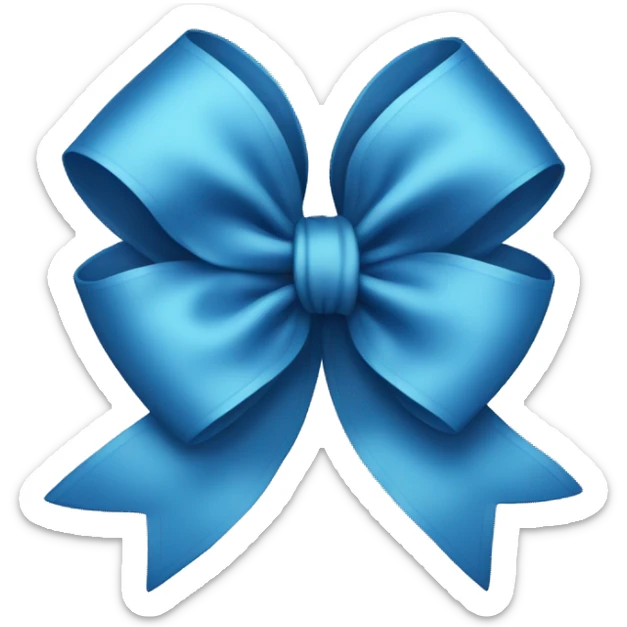 Blue bow  sticker
