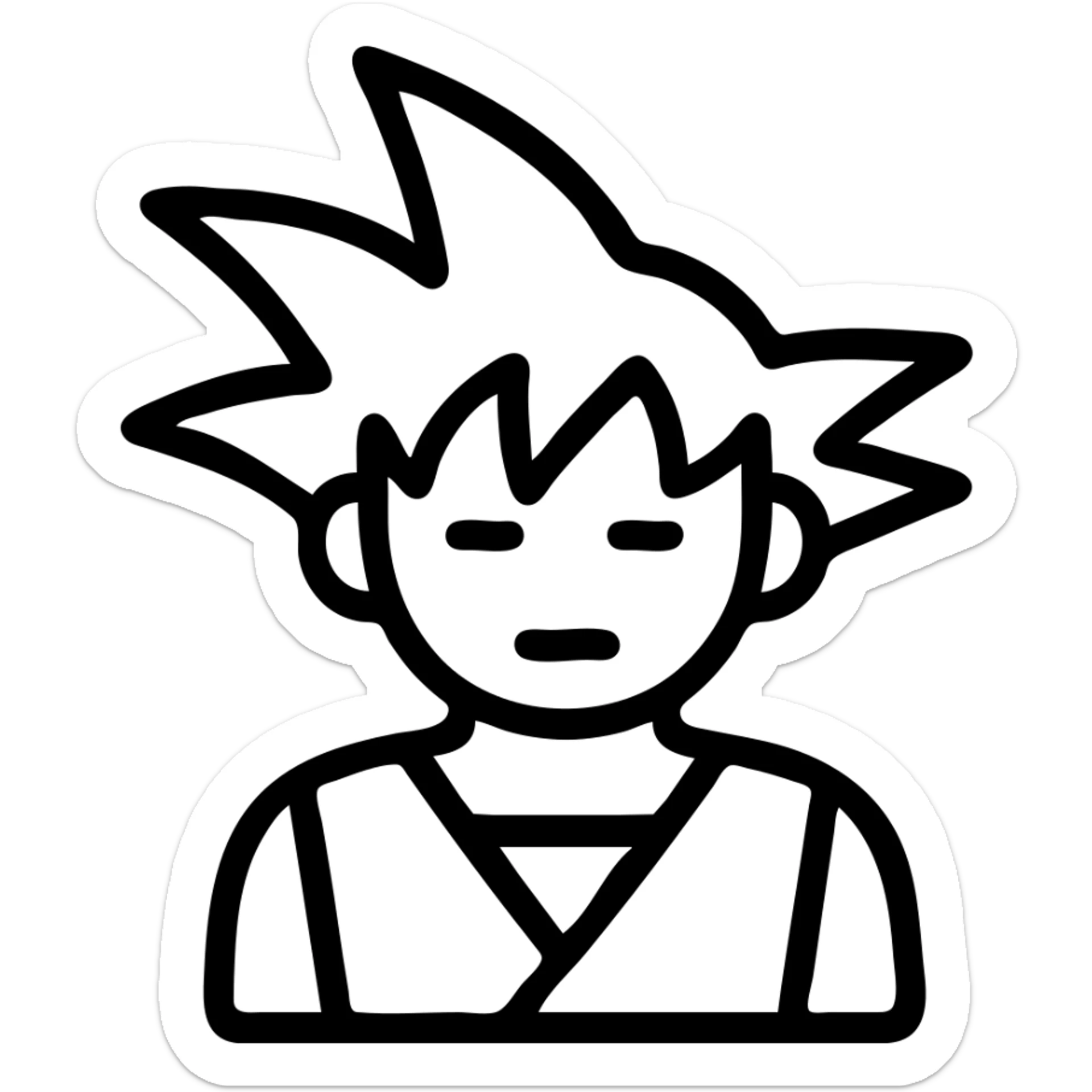 Goko character in a modern icon style, clean lines, simple shapes, minimal color palette, suitable for app icon or logo sticker