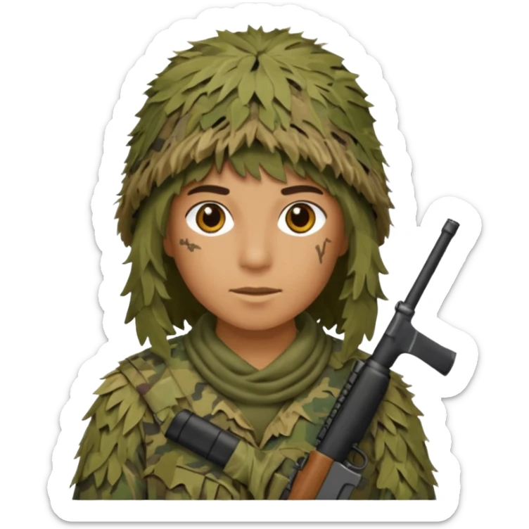 Ghilie suit army sticker