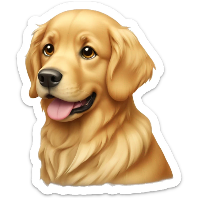 Golden retriever dog sticker