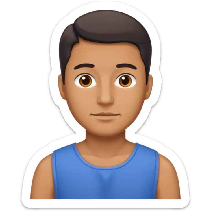 blue dress man sticker