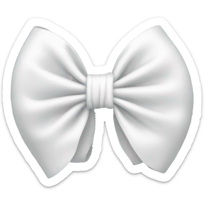 White bow sticker