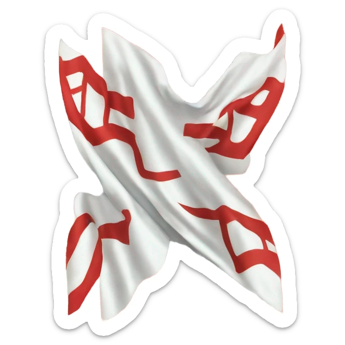 ios flag with logo of zerion but in colors of japanese flag sticker