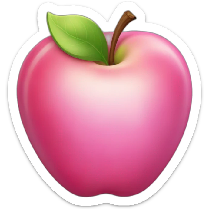 pink apple sticker