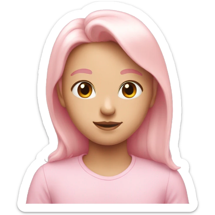 Pastel pink heart sticker