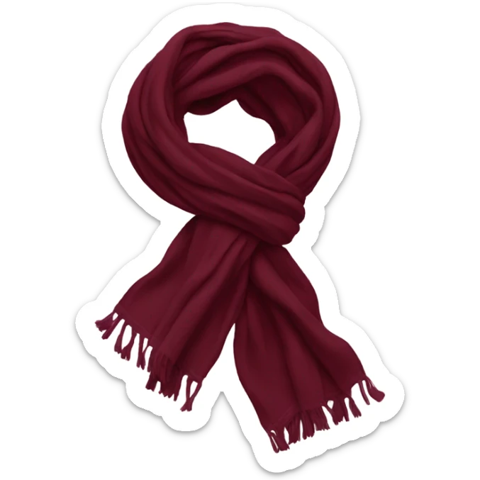 Scarf burgundy sticker