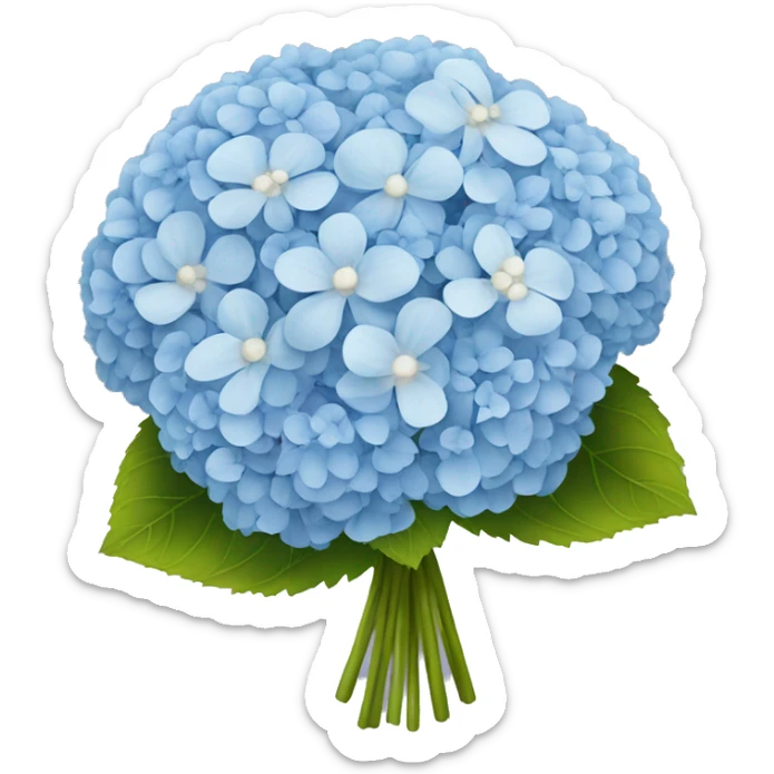 hydrangea flower bouquet with baby’s breath sticker
