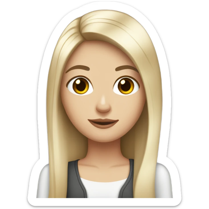 White girl with long dark brown hair and brown eyes with glass of champagne  sticker