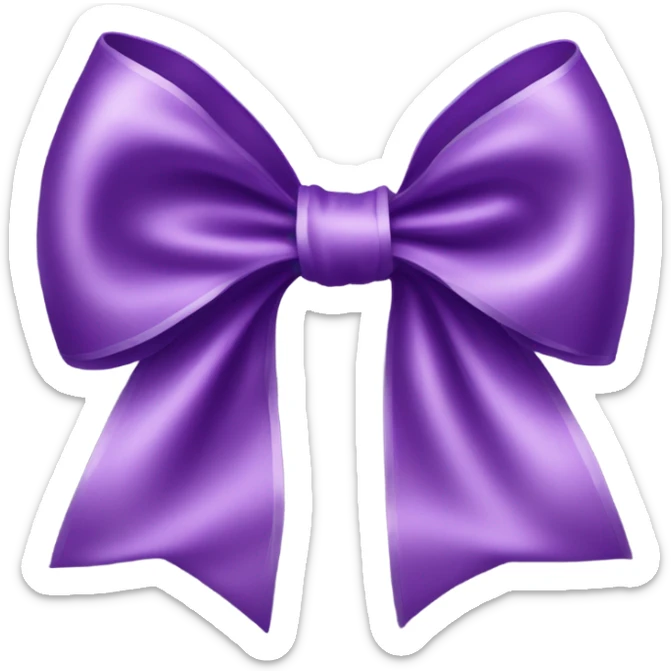 Purple bow sticker