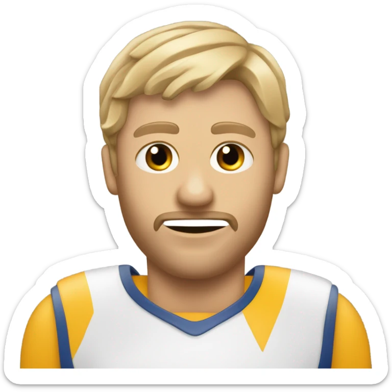 håndballbane med to mål med en person som skårer sticker