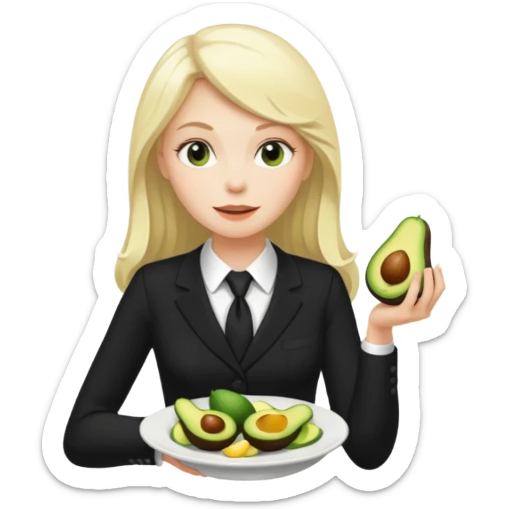 femme blanche et blonde habillée avec une robe noire longue et une cravate blanche des avocats en France sticker