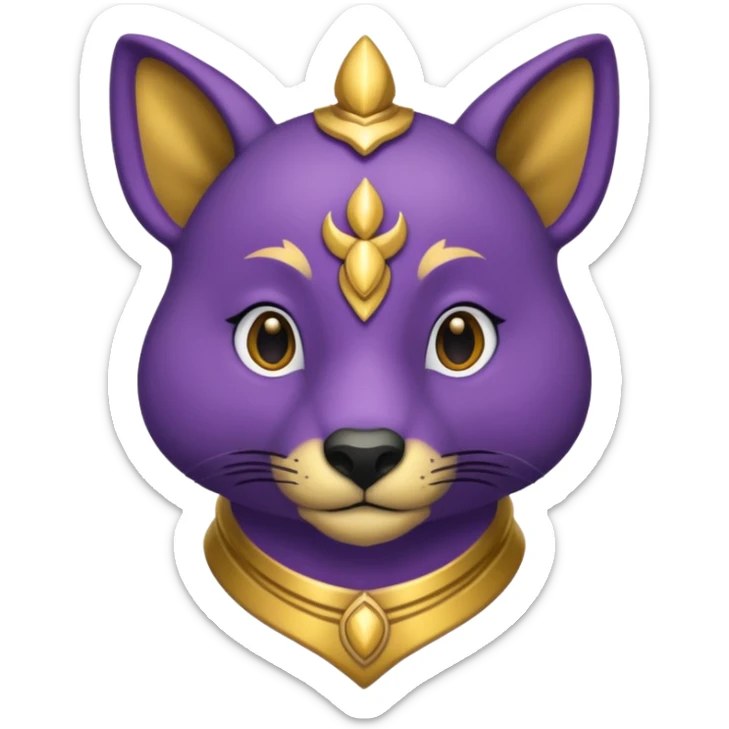 The sha animal that represents the god Sutekh/Set in ancient egyptian mythology, themed purple and gold, but male anthropomorphic sticker