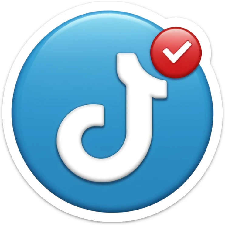 Make me an emoji thats look exactly like the TikTok verified emoji a blue tick make it exactly no difference  sticker