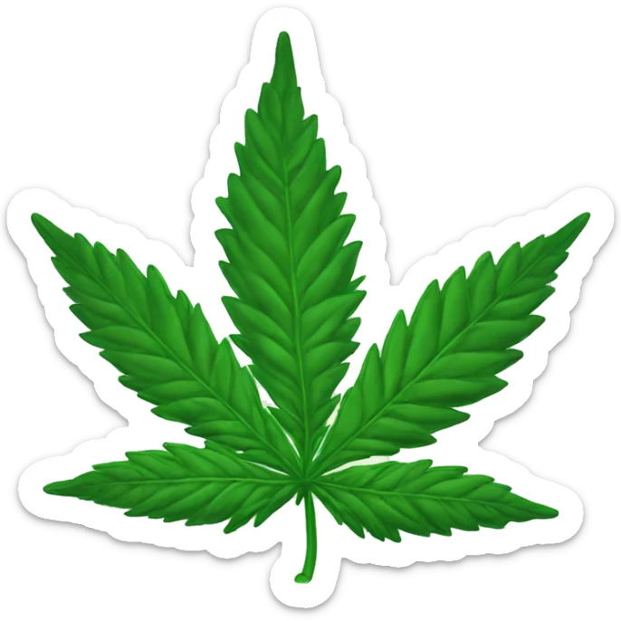 marijuana leaf sticker