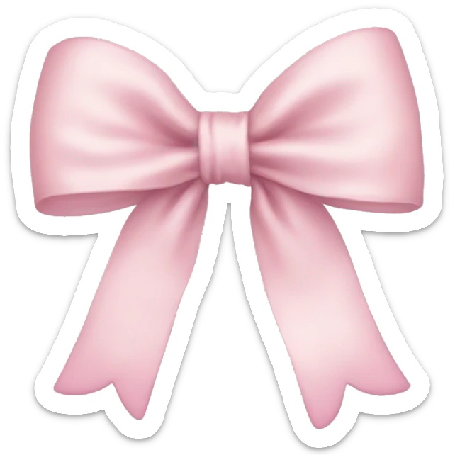 Pale pink bow sticker