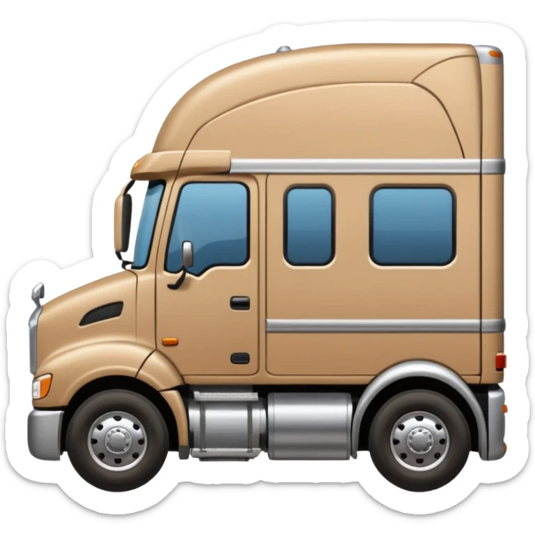 Kamyon şoförü Yarı Kamyonun Karikatür çizimi kamyon yan duracak soför yanında olacak sticker