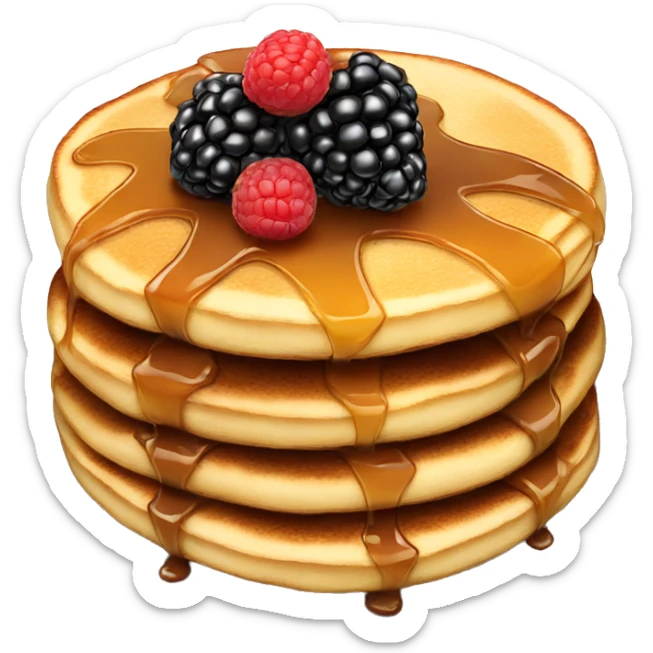 Black Blackberry pancakes  sticker