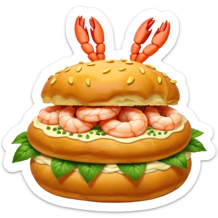 Un choux à la crevette (au lieu d’un choux à la crème) sticker