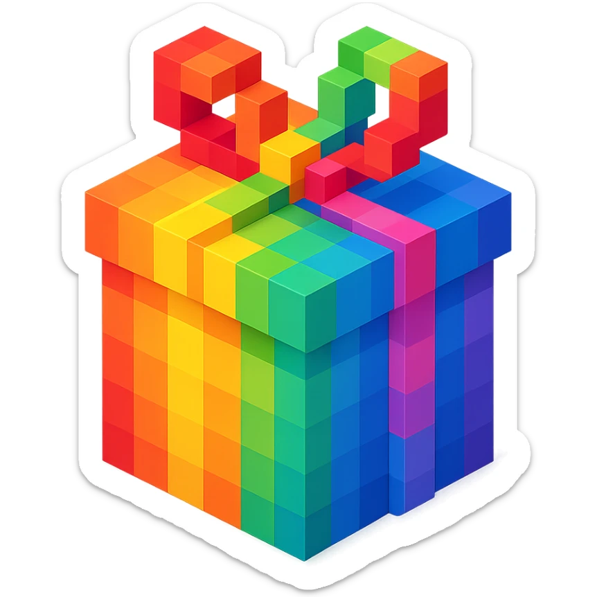 Rainbow gift sticker