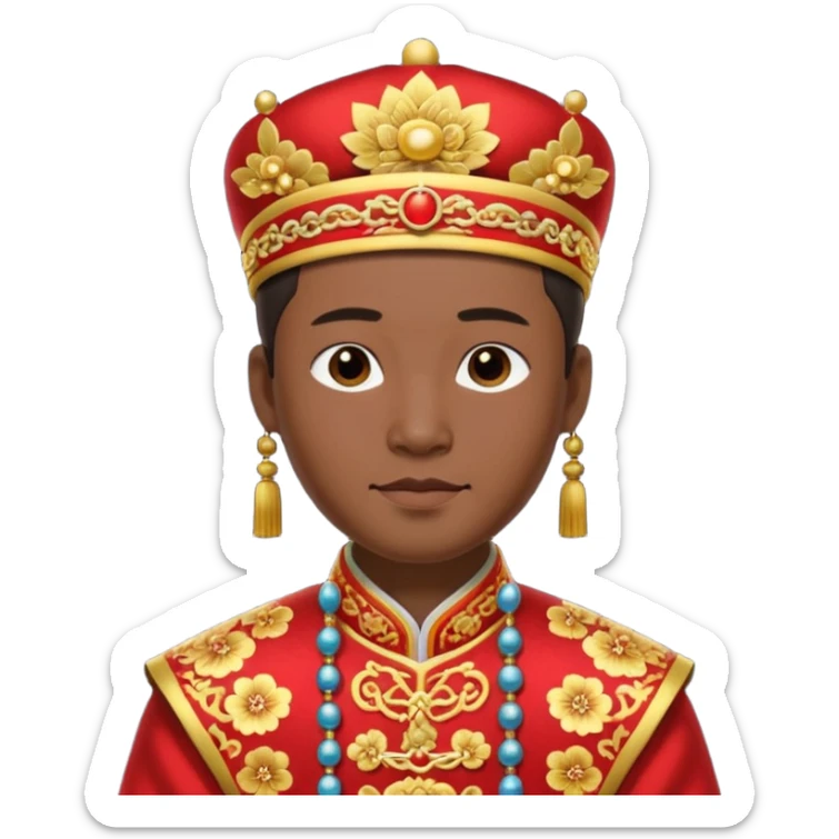 Chinese groom, traditional, culture of chinese. sticker