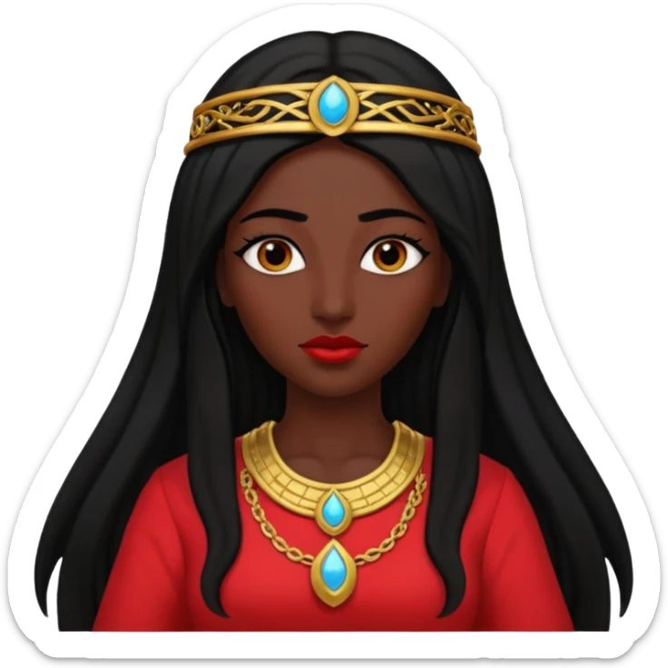 Isis, Mother of Gods from Gods and Goddesses with long black hair, red outfit sticker