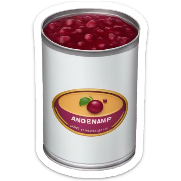 Cranberry sauce that holds the shape of the can sticker