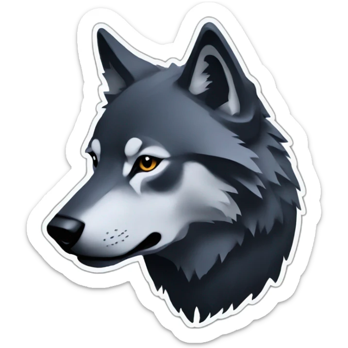 wolf silhouette sticker