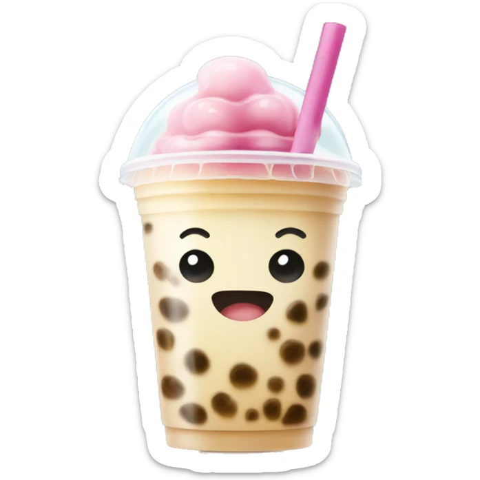 Bubble tea sticker