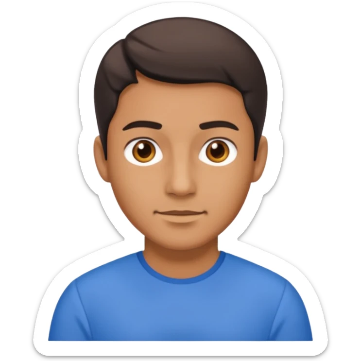 blue dress man sticker