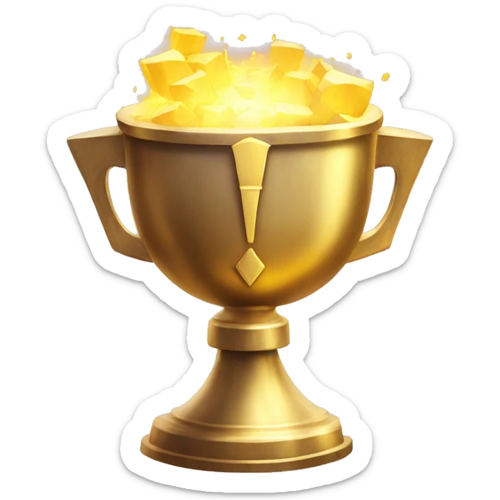 golden holy grail chalice overflowing with magical energy sticker
