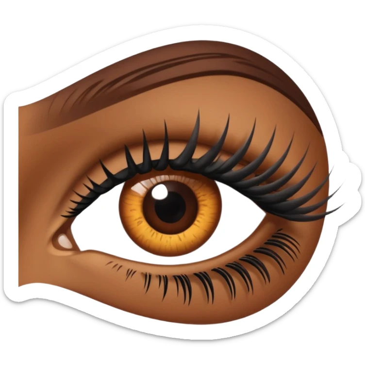 Eye with false lashes sticker